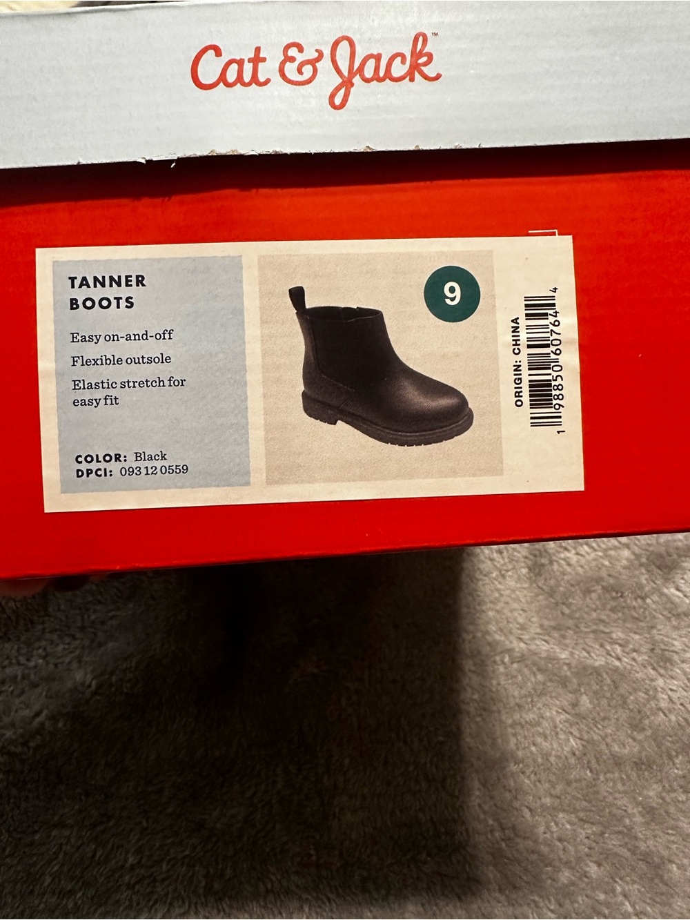 Cat & Jack Black Tanner Kids Boots